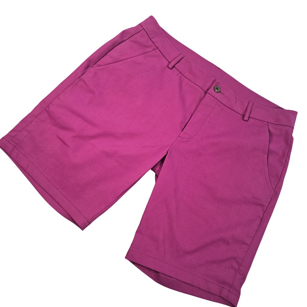 Kjus Ladies Addu Shorts Berry Purple TechnoTwill Golf Performance Size 44 2XL - Picture 2 of 10